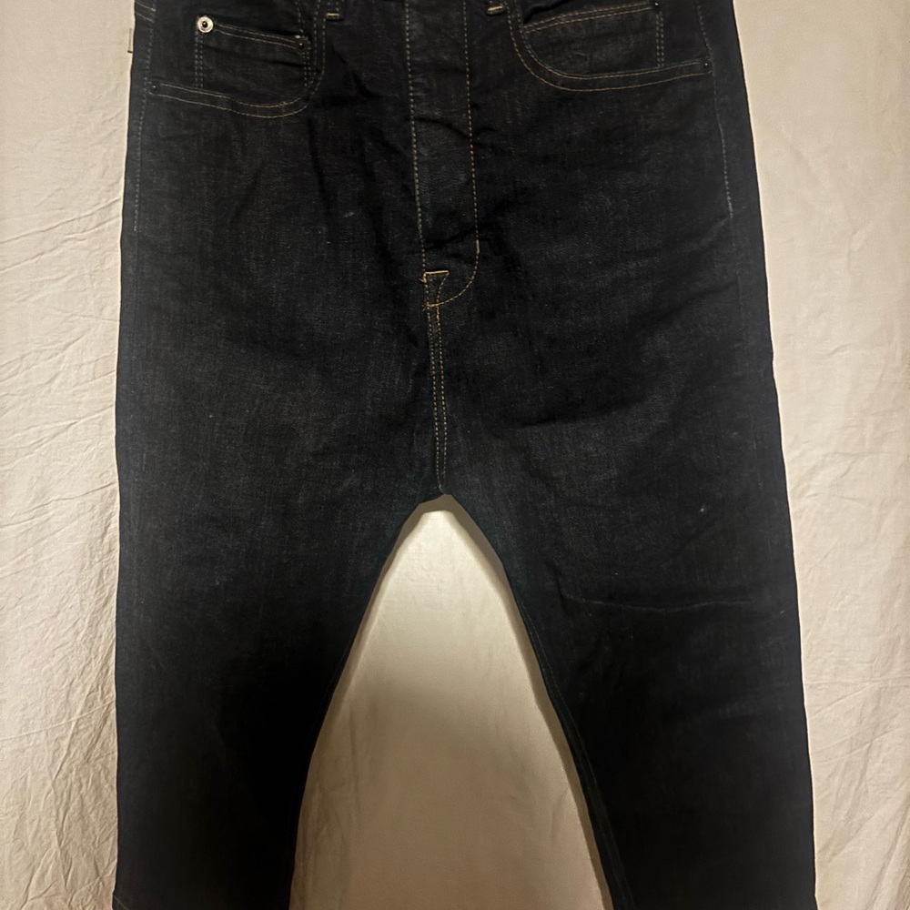 Rick Owens Astaire Cropped Denim sz 27 Indigo great condition
